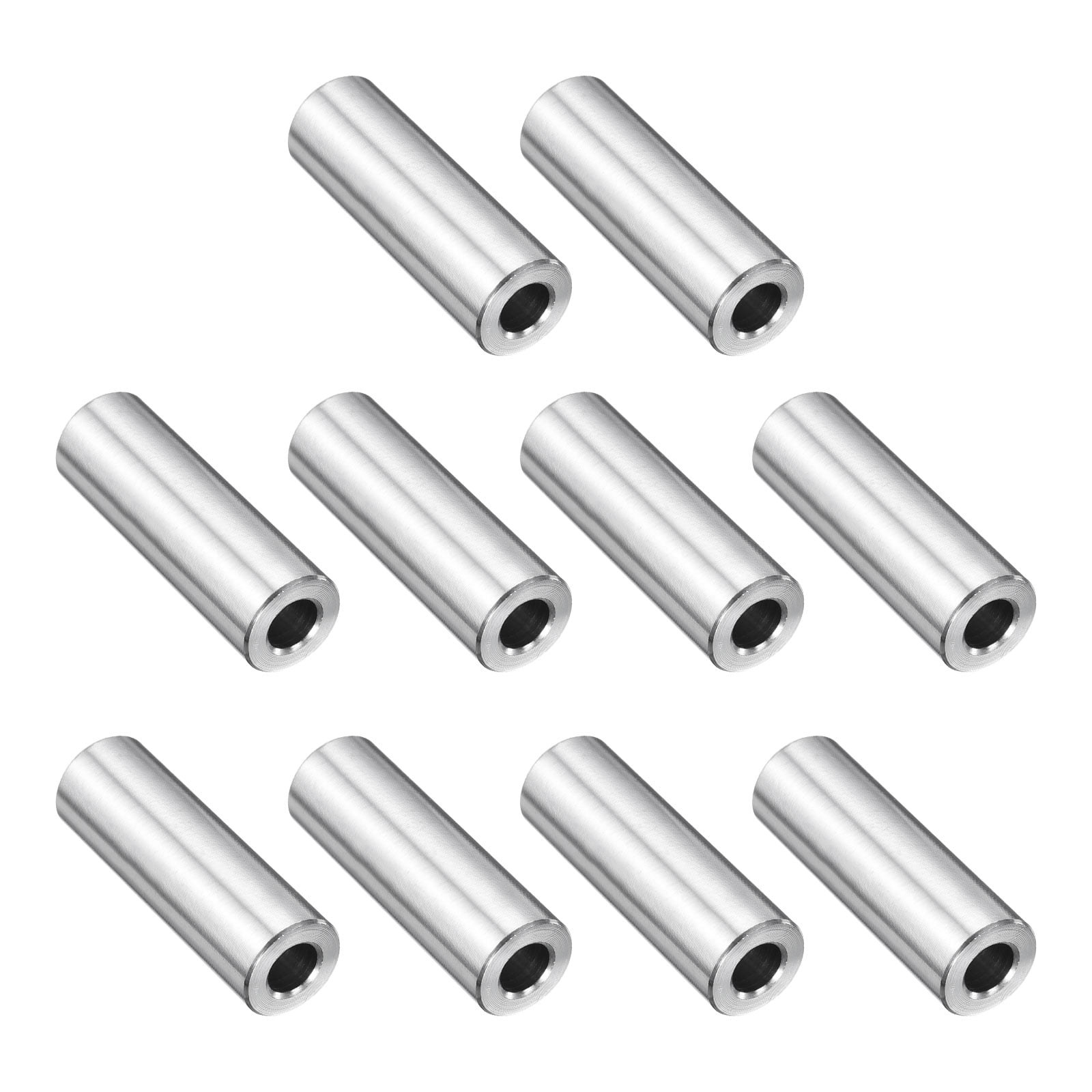 10 Packs Stainless Steel Spacer 1/4" Bore x 5/8" OD x 2" Length