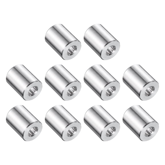 10 Packs Stainless Steel Spacer 1/4" Bore x 5/8" OD x 3/4" Length