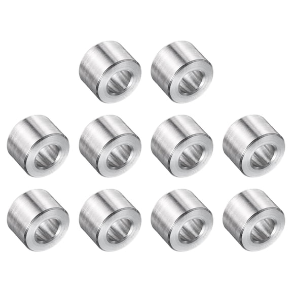 10 Packs Stainless Steel Spacer 1/4" Bore x 5/8" OD x 5/8" Length