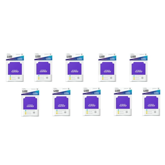 10 Packs Ultimate Guard Purple Card Dividers (10) Standard Size Display Case