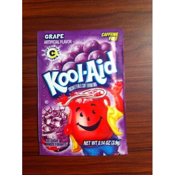 10 Packs of Kool Aid GRAPE Flavor Drink Mix Packet Gluten Free