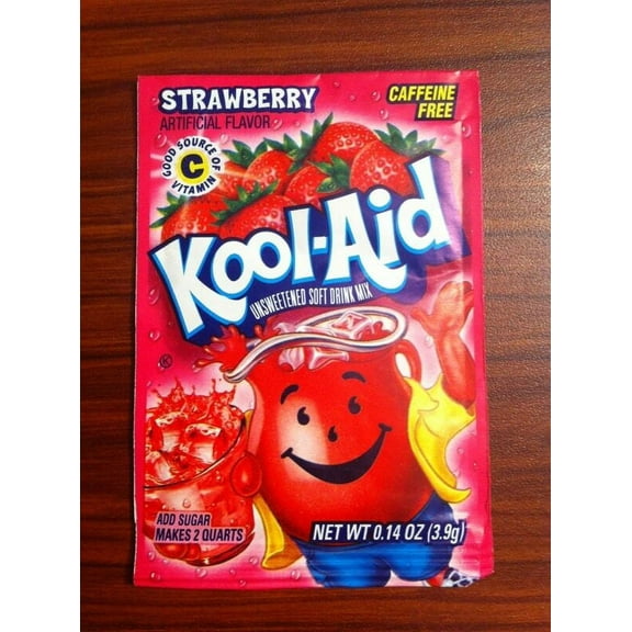 10 Packs of Kool Aid STRAWBERRY Flavor Drink Mix Packet Gluten Free FREE SHIP
