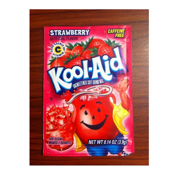 10 Packs of Kool Aid STRAWBERRY Flavor Drink Mix Packet Gluten Free FREE SHIP