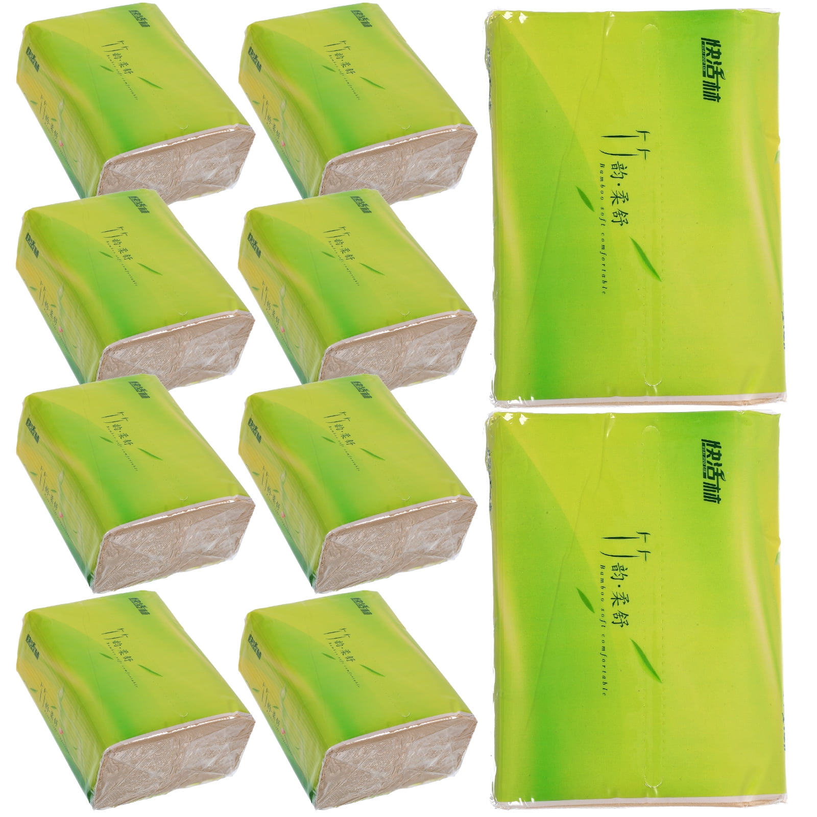 10 Packs of Outdoor Extraction Type Papers Travel Bamboo Pulp Paper ...