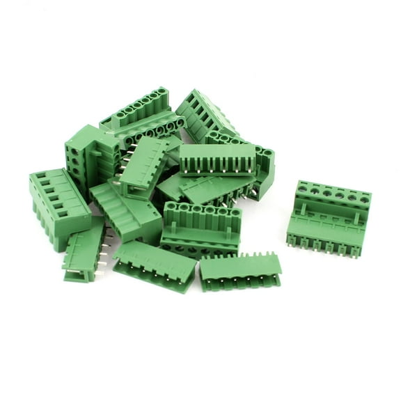 10 Pair 6 Pins 5.08mm Pitch Male Female PCB Screw Terminal Block Connectors