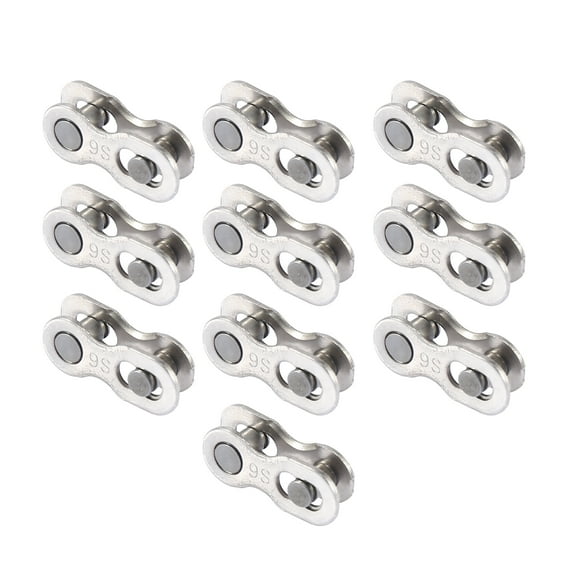 10 Pair 9 Speed Master Chain Link Connectors Bicycle Bike Reusable Speed Chain Link Silver Tone