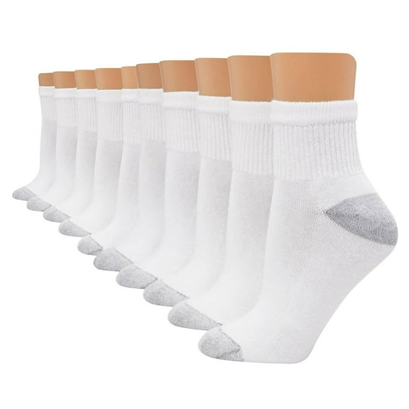 10-Pair Adult Athletic Crew Socks Moisture Wicking Footwear, Durable Breathable Mid-Calf Sports Socks For Gym Running Workout