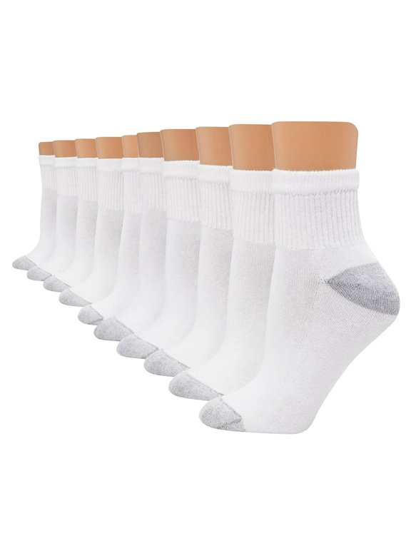 10-Pair Adult Athletic Crew Socks Moisture Wicking Footwear, Durable Breathable Mid-Calf Sports Socks For Gym Running Workout