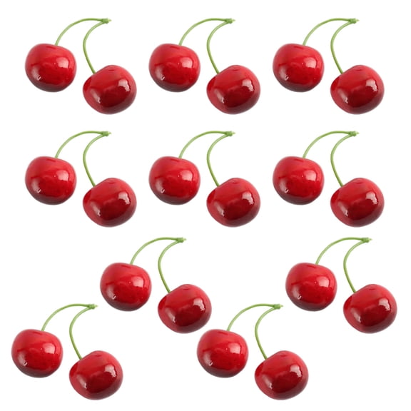 10 Pair Artificial Decorations False Cherries Simulations Cherries False Fruit Model Party Home Decorations