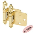 thumbnail image 1 of 10 Pair Pack - Cosmas 15539-BB Brushed Brass Hinge Variable Overlay (Pair) [15539-BB], 1 of 1