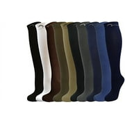 10 Pair Pack Knee-High Youth Graduated Compression Socks Long for Sports, Soccer, Football, Baseball, Basketball, Running & Youth Athletics.&nbsp;Boys & Girls Gift Set; Assorted Colors Fits ages 4-8