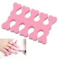 thumbnail image 1 of 10 Pair Sponge Toe Separators Soft Finger Separators Toe Divider Spacer for Polishing Pedicure Manicure Coating Gel Painting Nail Art Beauty Accessories, Pink, 1 of 6