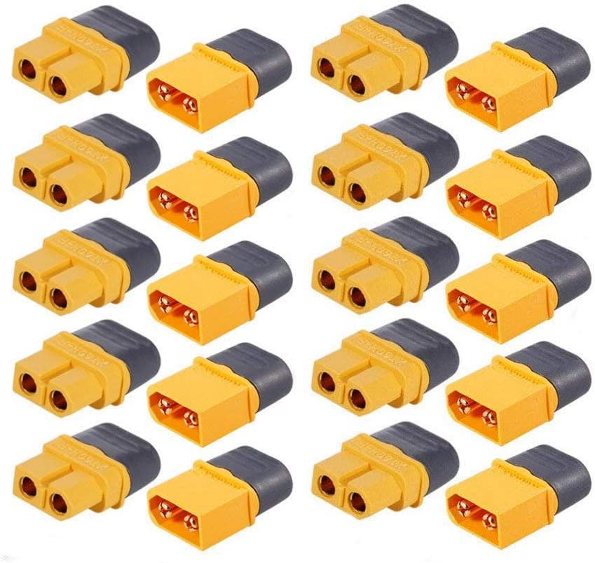 Pair Amass XT60 and XT60H Male Female Plug Connectors with Sheath Housing for RC LiPo Battery Drone Car Boat from Power Plug Adapter - price 16.0