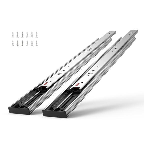 10 Pairs 16 Inch Drawer Slides, Side Mount Heavy Duty Full Extension Steel Tracks with Soft Close Ball Bearing Glides, 100 lb Load Cabinet Kitchen Drawer Runners for Cabinets, Dressers and Storage