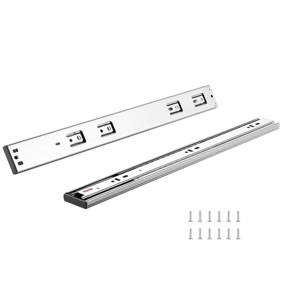 10 Pairs 18 in Drawer Slides, Side Mount Heavy Duty Full Extension Galvanized Steel Tracks with Soft-Close Ball Bearing Glides, 100 lb Load for Kitchen Cabinets, Dressers and Storage Drawers