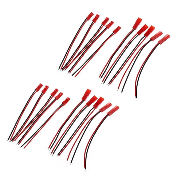 10 Pairs 22AWG 100mm Cable W 2Pin JST M F Plug for RC Battery Motor Connection