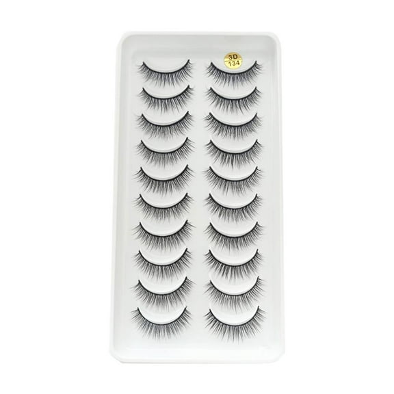 10 Pairs 3D Fluffy False Eyelashes - Wispy, Natural Look Eyelash Extensions Bulk Pack