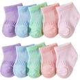 thumbnail image 1 of Baby Socks Toddler Ankle Cotton Socks 10 Pairs for Infants Kids Boys Girls 0-1/1-2/2-3 Years Old, 1 of 7