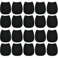 thumbnail image 1 of 10 Pairs Black Seamless Clog Mule Half Socks for Women Cotton Toe Topper Socks, 1 of 6