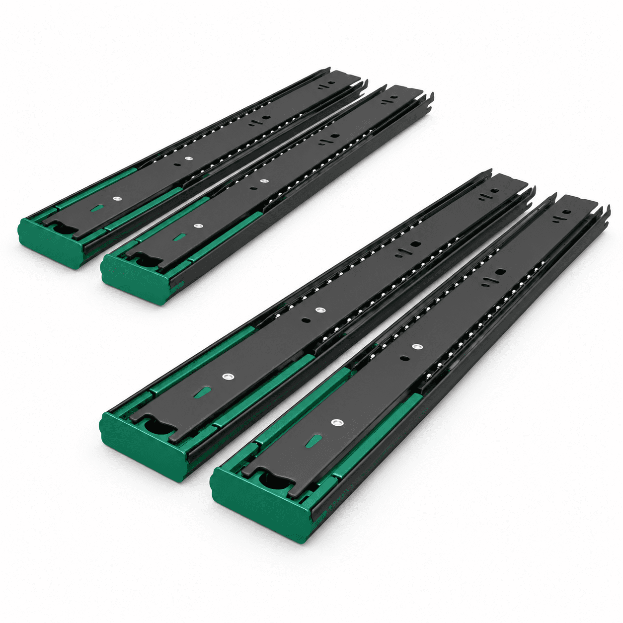 10 Pairs Black Soft Close Drawer Slides 18 Inch Side Mount Runners ...