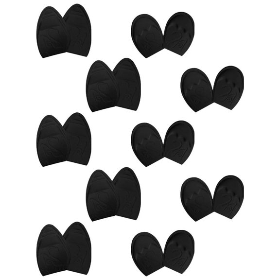 10 Pairs Black Sponge Shoe Inserts for Heels & Toes, Anti-Slip Cushions to Prevent Heel Slippage & Discomfort