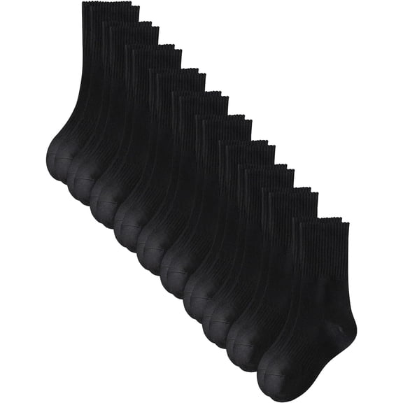 10 Pairs Boys Girls Soft Cotton Crew Dress Socks Seamless Toe School Socks