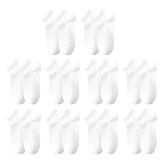 10 Pairs Bulk Mens Socks Moisture Wicking Casual Crew Athletic Socks Breathable Cushion Sports Ankle Sock for Homeless Unisex Adult Men Women Traveling A
