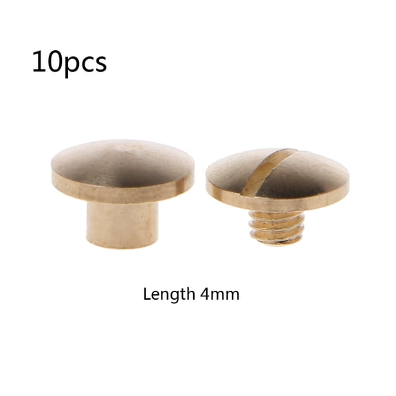 10 Pairs Chicago Binding Screw Leather Repair Metal Round Screw Posts Fastener