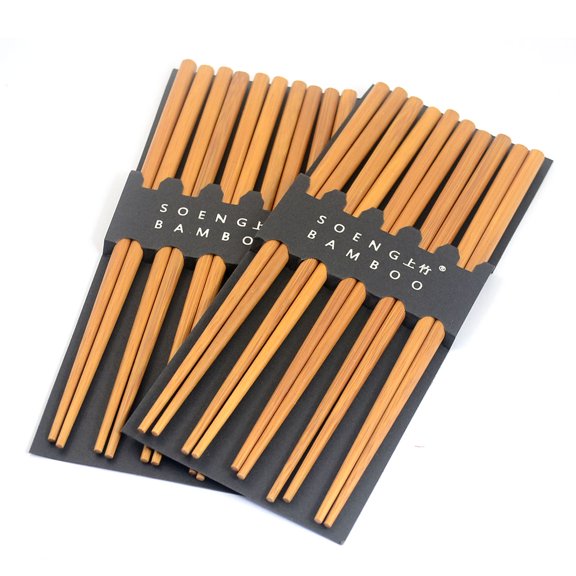 10 Pairs Chinese Bamboo Chopsticks Dinner Chop Sticks Tableware Gift