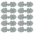 thumbnail image 1 of 10 Pairs Chinese Knots Frog Buttons Closure Gray Sewing Buttons with Beads, 1 of 7