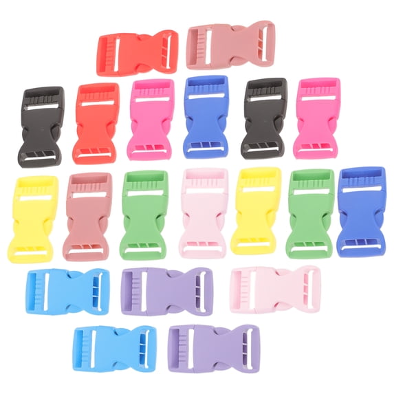 10 Pairs Colored Plastic Buckles Detachable Multi-function Strap Wear-resistant Backpack Daily Belt Travel