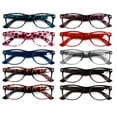 thumbnail image 1 of 10 Pairs Comfortable Classic Reading Glasses for Men or Women – Lightweight Readers with Spring Hinges CR09 +1.25, 1 of 4
