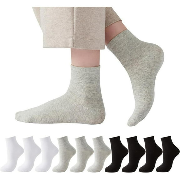 10 Pairs Crew Socks for Women Casual Cotton Socks Soft Breathable Dress Socks grip antislip compression pilate