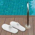 thumbnail image 1 of 10 Pairs Disposable Guest Slippers Travel Hotel Slippers Comfortable SPA Shoes, 1 of 8