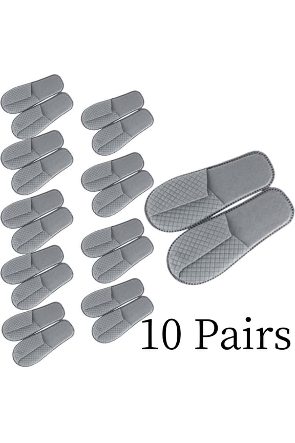 10 Pairs Disposable Slippers Comfortable for Guests,Travel Slippers Portable for Women Men