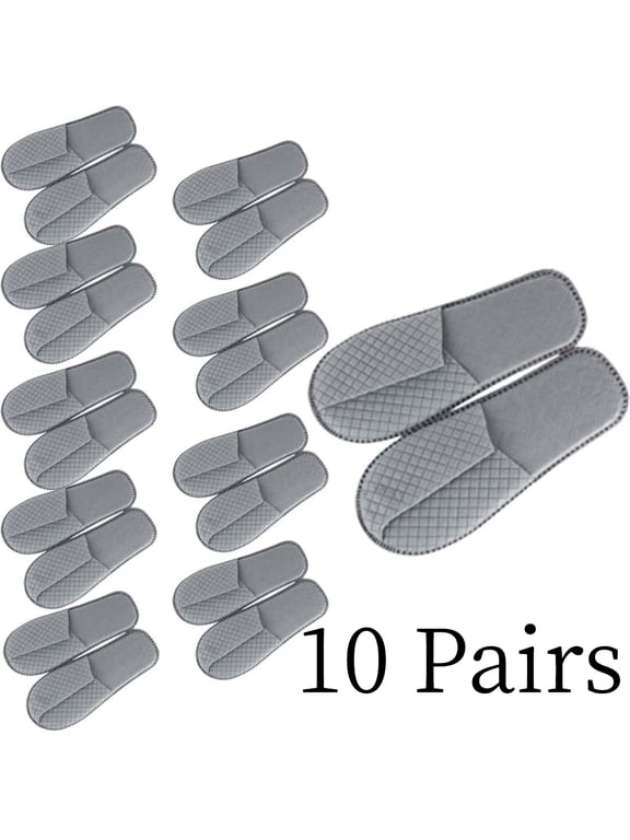 10 Pairs Disposable Slippers Comfortable for Guests,Travel Slippers Portable for Women Men