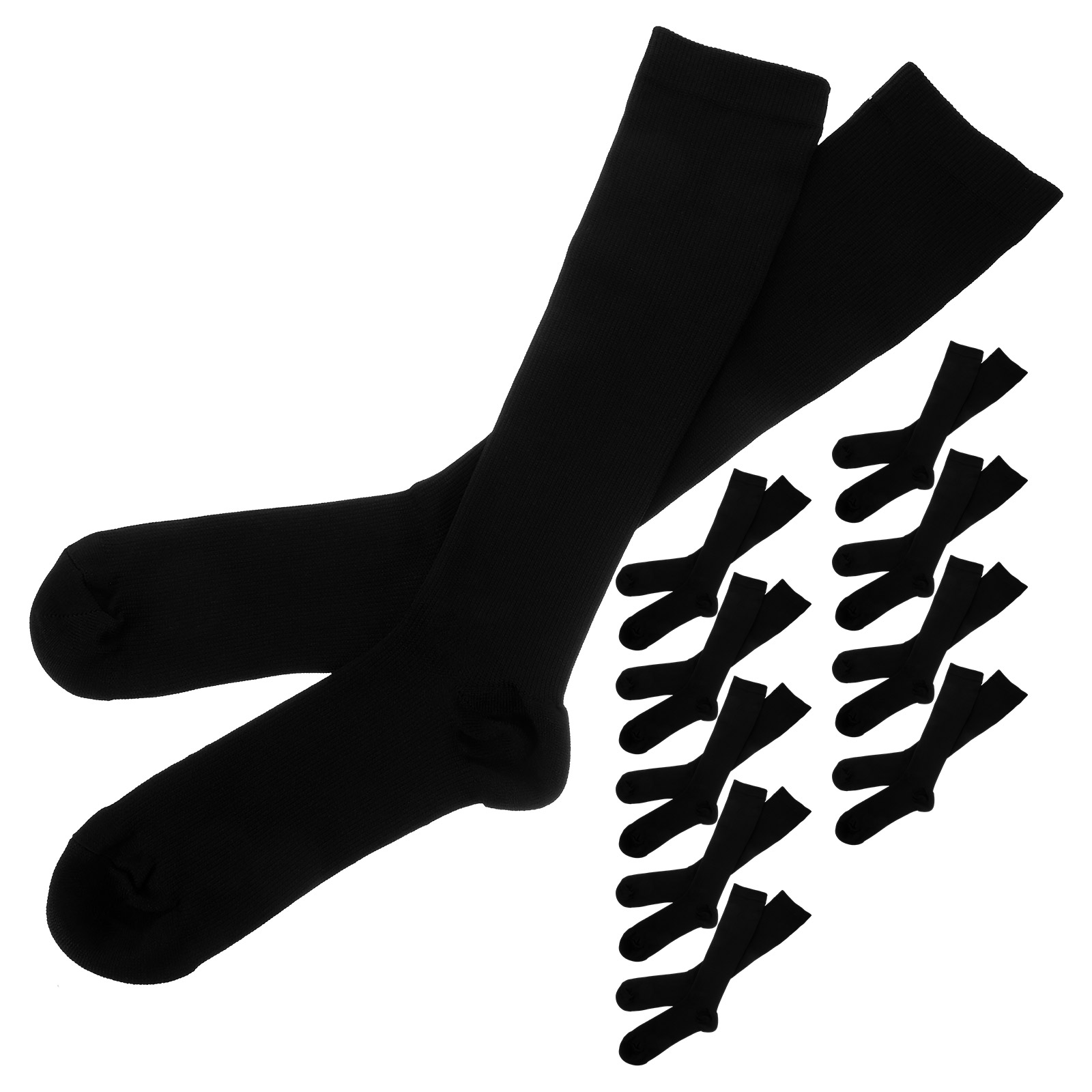 10 Pairs Elastic Stockings Mens Compression Socks Miss Nylon Silk