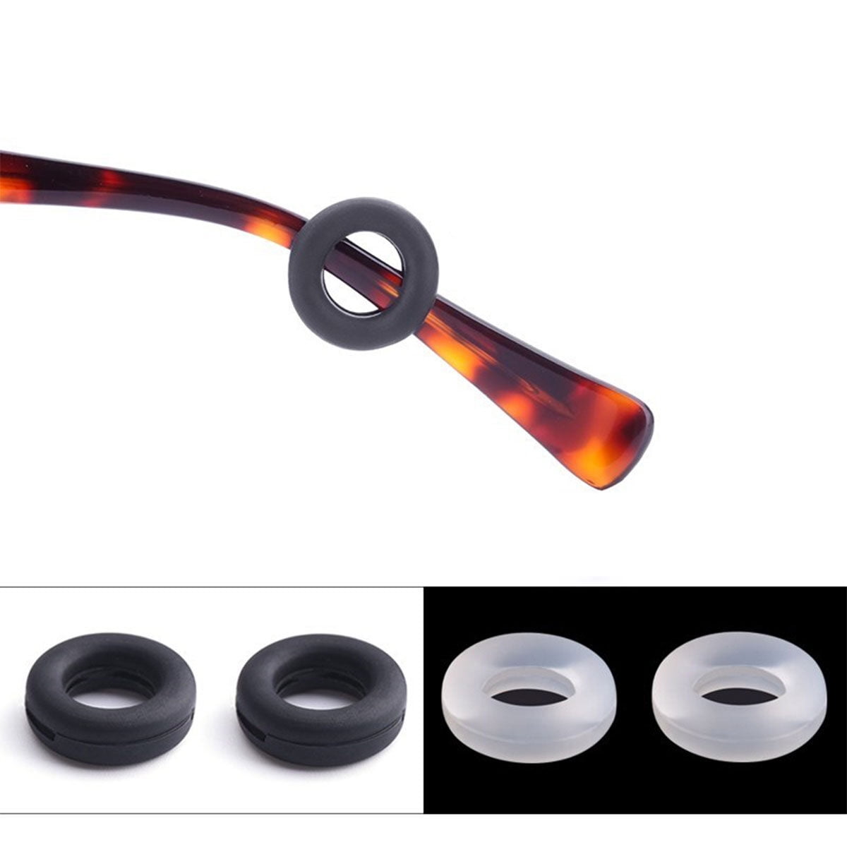 10 Pairs Eyeglass Silicone Ring Eyeglasses Skid Ear Grip Hooks Ears ...