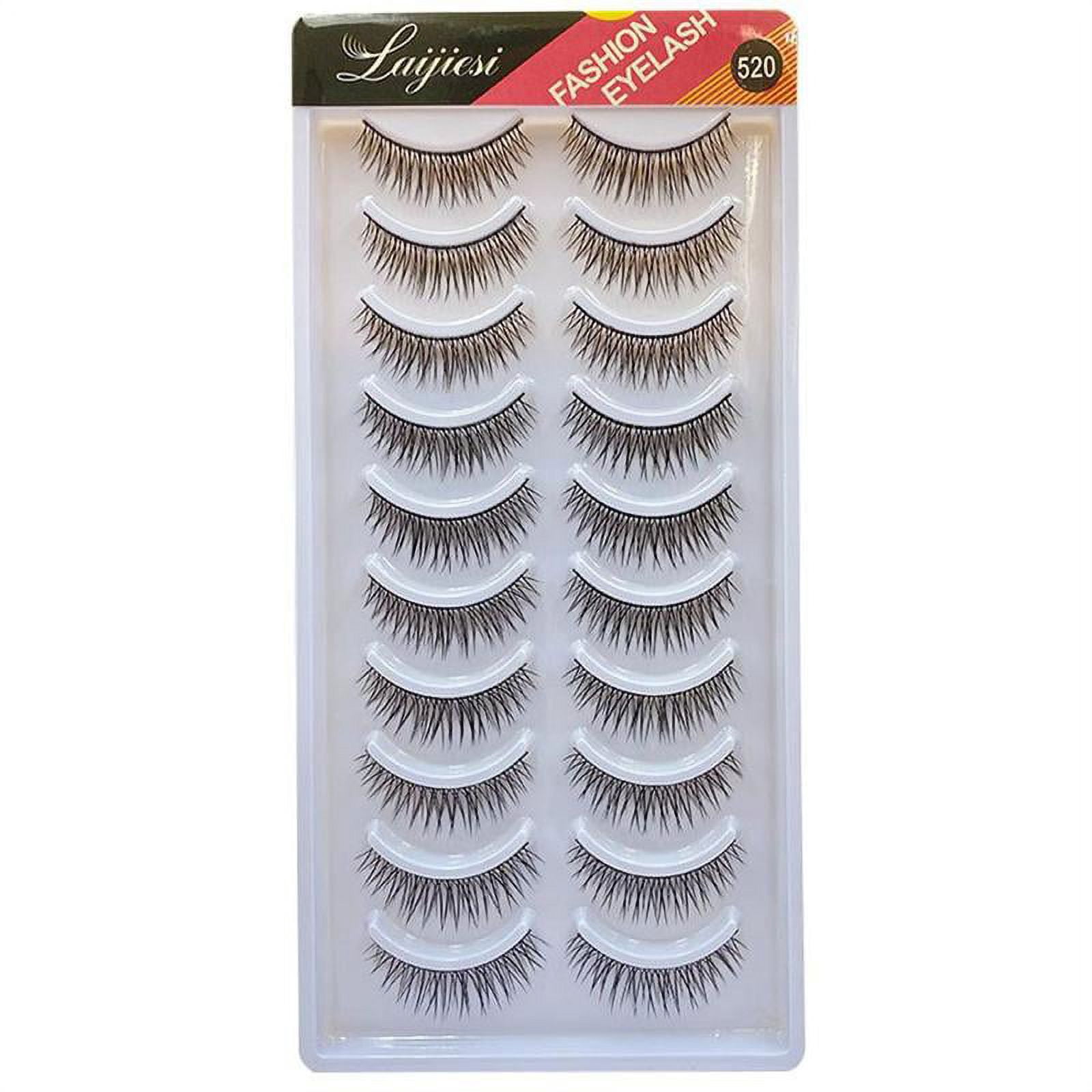 10 Pairs Fake Eyelashes Extension False Eyelashes Dramatic Fake Makeup Eyelashes J4K6 E3L3