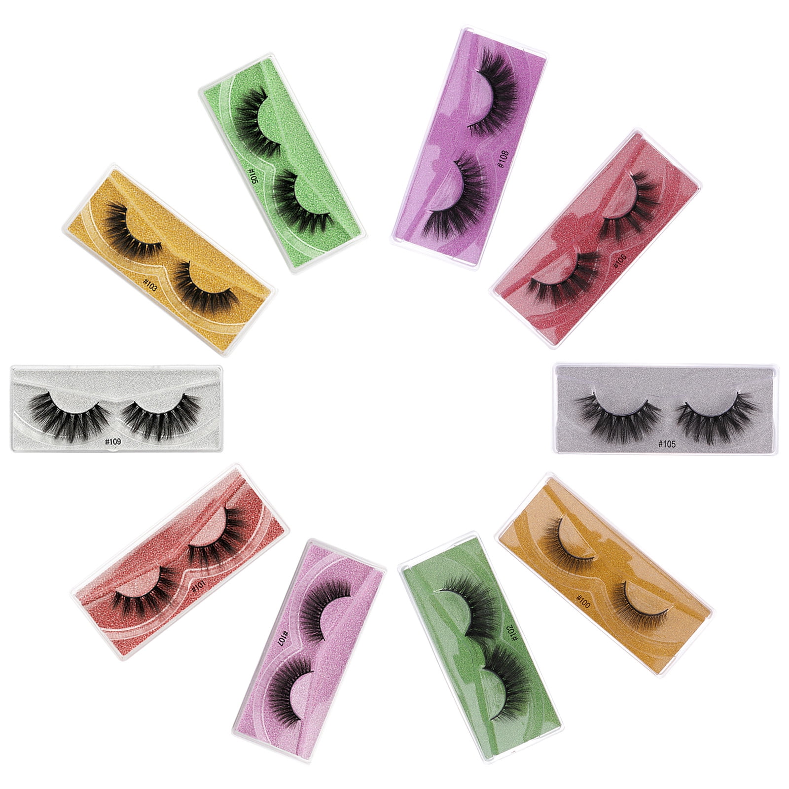 10 Pairs False Eyelashes Set False Lashes Big Googly Eyes Eyelash