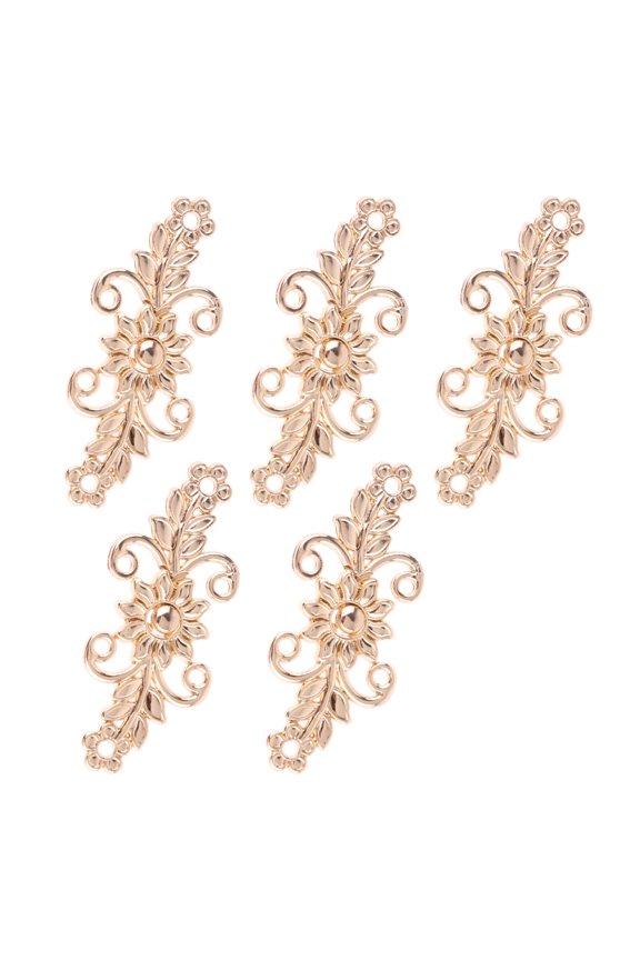 10 Pairs Flower Buttons Buckles Retro Shawl Cardigan Clips Decorative DIY Metal Fasteners Knot Sewing for Clothing