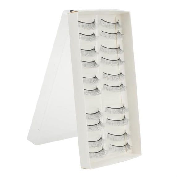 10 Pairs Handmade Natural Flare False Fake Eyelashes Eye lashes Makeup Tool