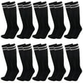 thumbnail image 1 of 10 Pairs Kids Soccer Socks Stretchy Knee High Tube Socks Colorful Football Athletic Team Socks for Boys Girls (7-12 Years Old), 1 of 4