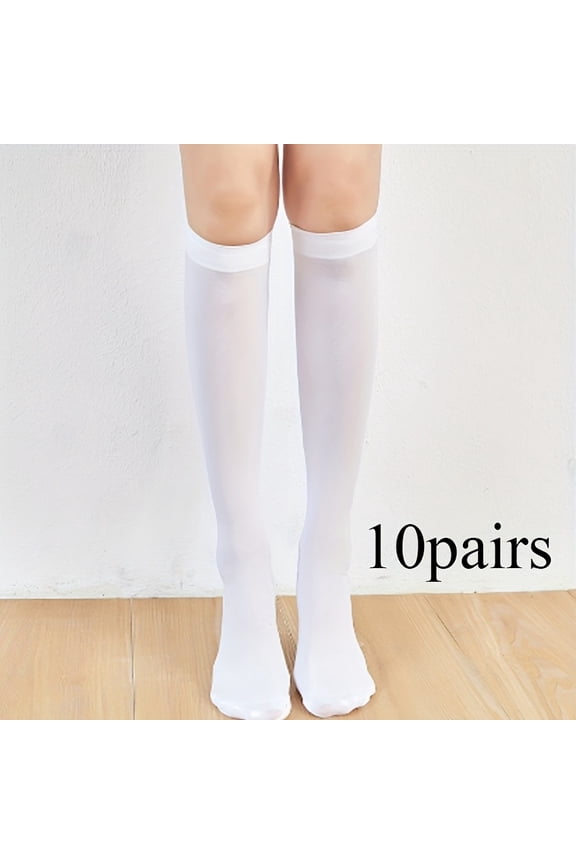 10 Pairs Lightweight Stacking Socks, Calf-Length Breathable Ribbed for Sports Casual Wear All-Season