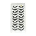 thumbnail image 1 of 10 Pairs Long Cross False Eyelashes, Thick Dense Natural Look Fake Eyelashes for Women, Reusable Dramatic Eye Makeup Extension, 1 of 6