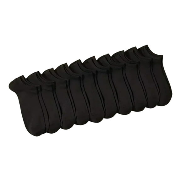 10 Pairs Low Cut Socks Sweat Absorbing Ventilated Design Blister Prevention For Hiking Office Daily Activity