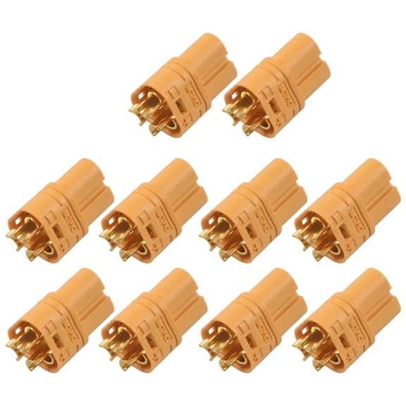 10 Pairs MT60 3.5mm 3-Wire 3-Pole Connector Plug Set for RC ESC to Motor 10 Male & 10 Female