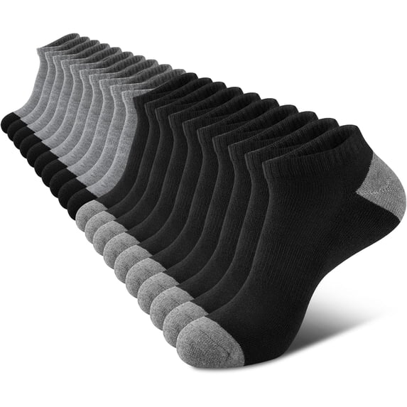 10 Pairs Mens Cushion Ankle Socks Men 10 Pack Low Cut Comfort Breathable Casual Socks