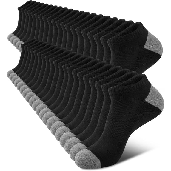 10 Pairs Mens Cushion Ankle Socks Men 10 Pack Low Cut Comfort Breathable Casual Socks