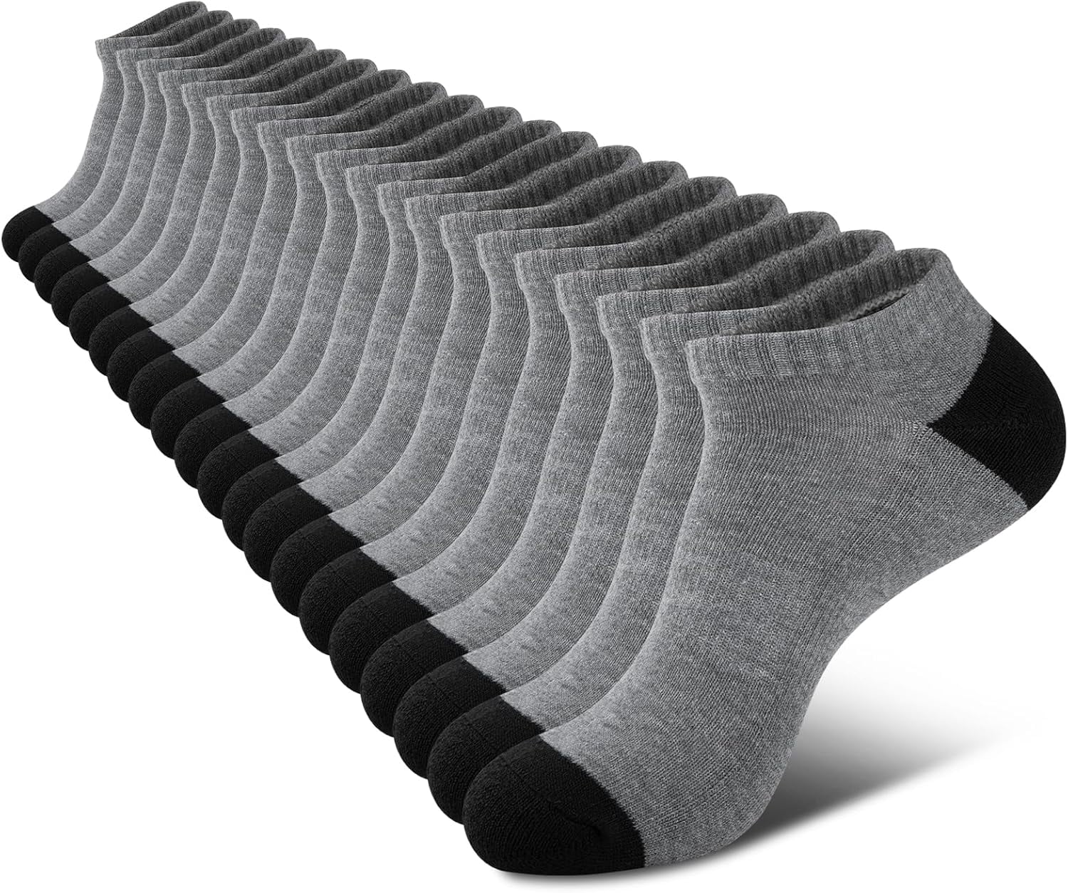 10 Pairs Mens Cushion Ankle Socks Men 10 Pack Low Cut Comfort Breathable Casual Socks
